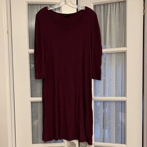 Eileen Fisher Deep Burgundy Dress